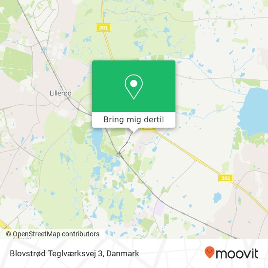 Blovstrød Teglværksvej 3 kort