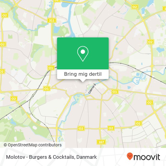 Molotov - Burgers & Cocktails, Gråbrødre Plads 4 5000 Odense C kort