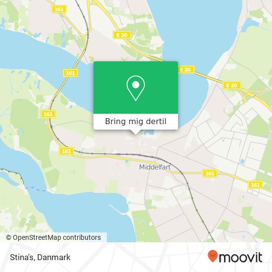 Stina's, Algade 59 5500 Middelfart kort