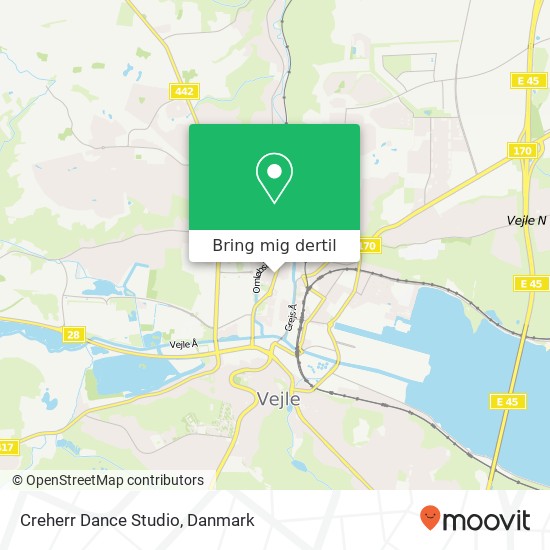 Creherr Dance Studio, Vedelsgade 67 7100 Vejle kort