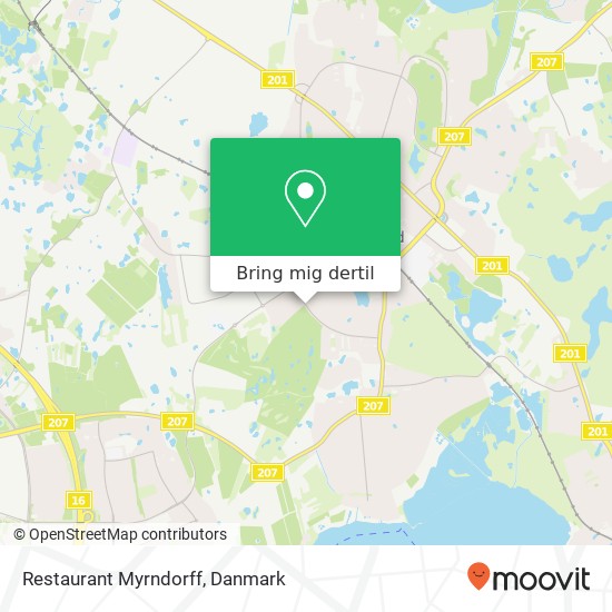 Restaurant Myrndorff, Birkerød Parkvej 3460 Birkerød kort