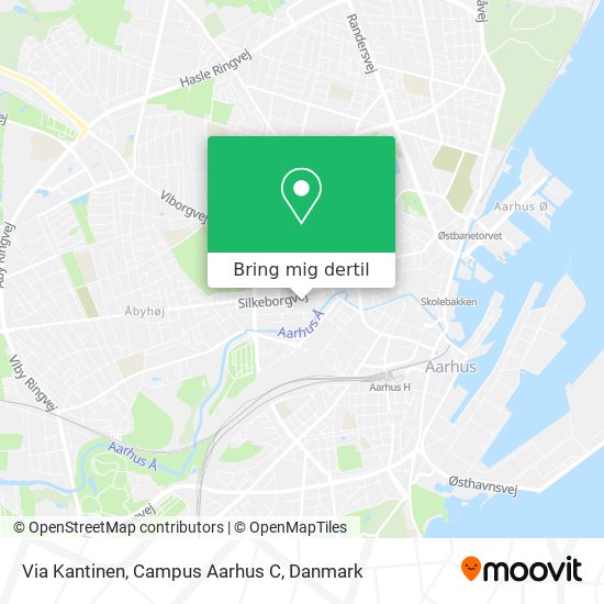 Via Kantinen, Campus Aarhus C kort