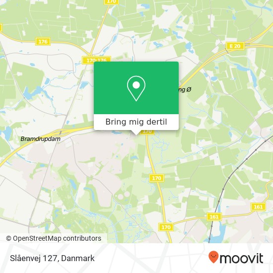 Slåenvej 127 kort