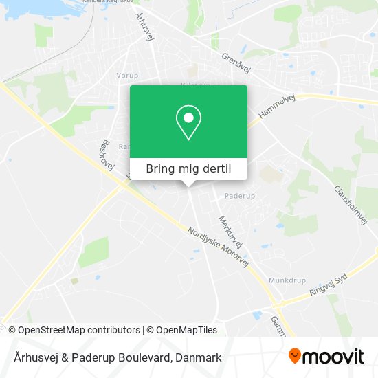 Århusvej & Paderup Boulevard kort