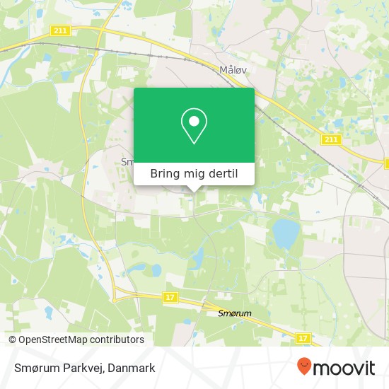 Smørum Parkvej kort