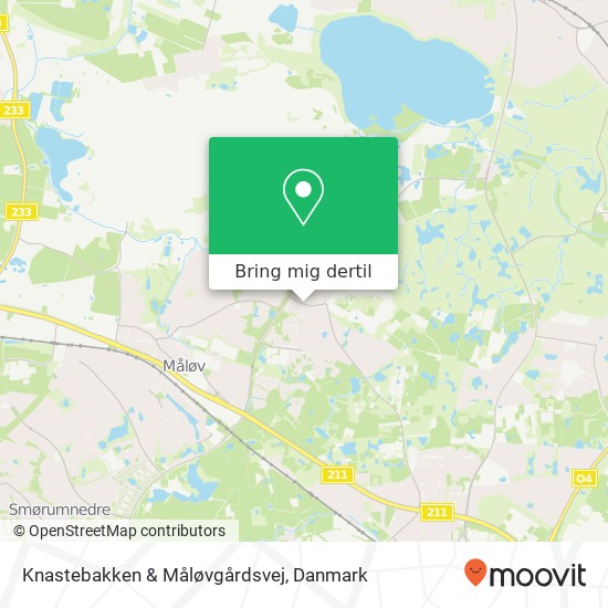 Knastebakken & Måløvgårdsvej kort