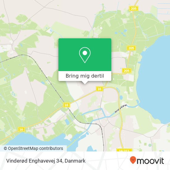 Vinderød Enghavevej 34 kort