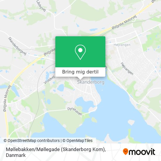 Møllebakken / Møllegade (Skanderborg Kom) kort