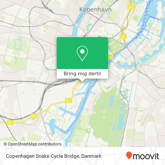 Copenhagen Snake Cycle Bridge kort