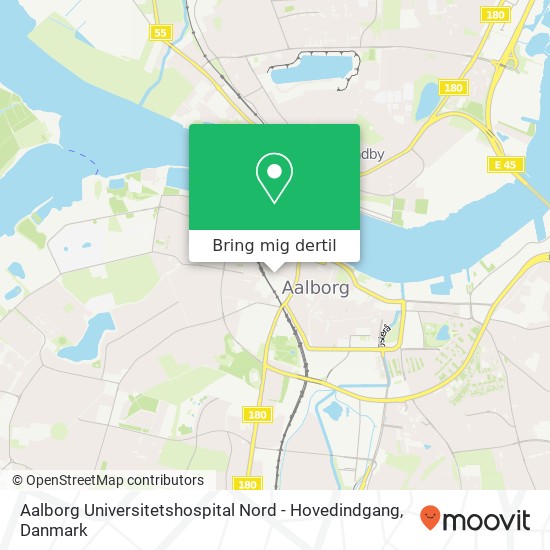 Aalborg Universitetshospital Nord - Hovedindgang kort