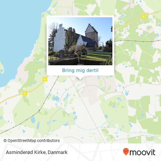 Asminderød Kirke kort