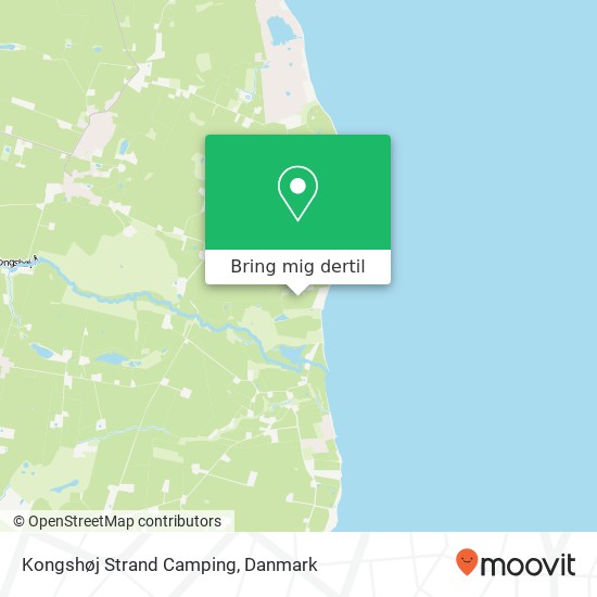 Kongshøj Strand Camping kort