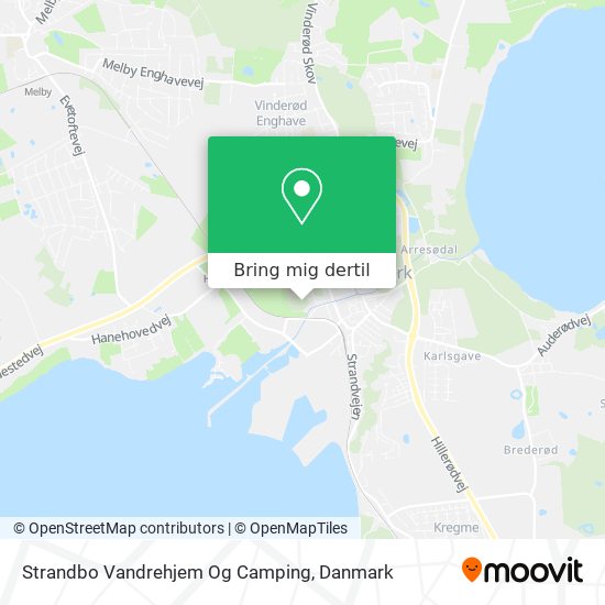 Strandbo Vandrehjem Og Camping kort