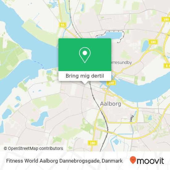 Fitness World Aalborg Dannebrogsgade kort