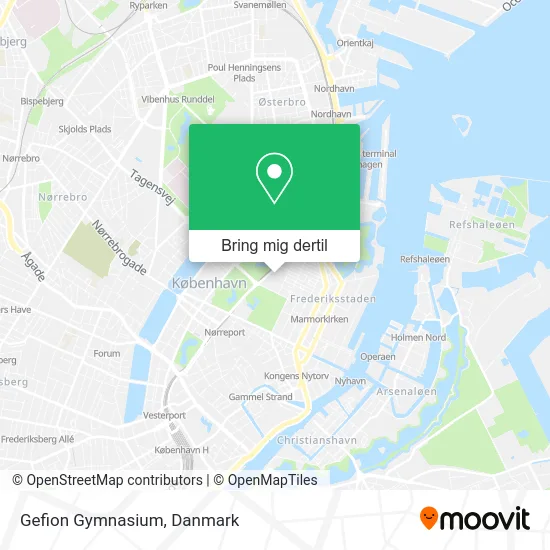 Gefion Gymnasium kort