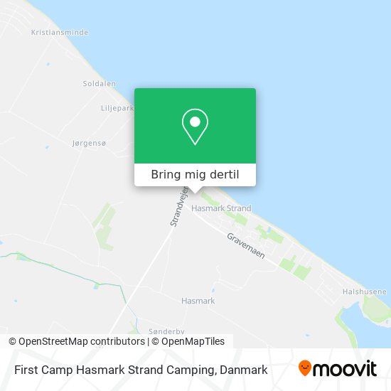 First Camp Hasmark Strand Camping kort