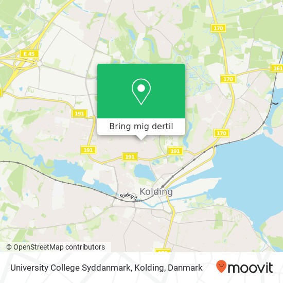 University College Syddanmark, Kolding kort
