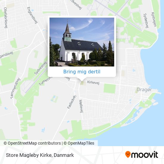 Store Magleby Kirke kort