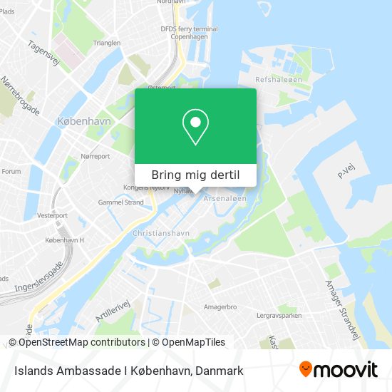Islands Ambassade I København kort