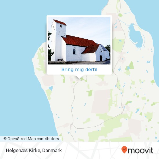 Helgenæs Kirke kort