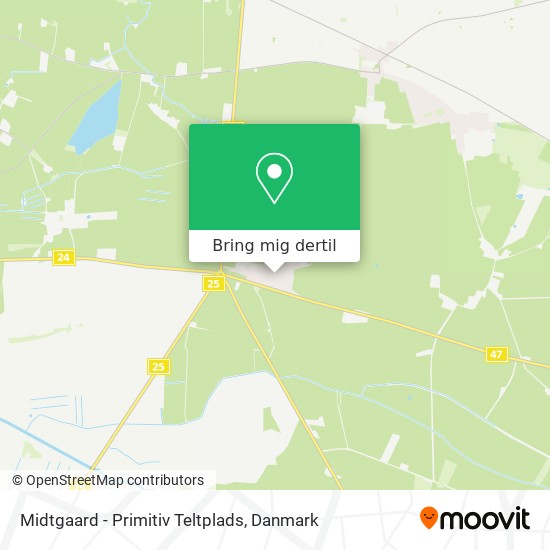 Midtgaard - Primitiv Teltplads kort