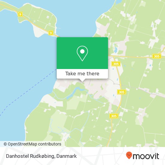 Danhostel Rudkøbing kort