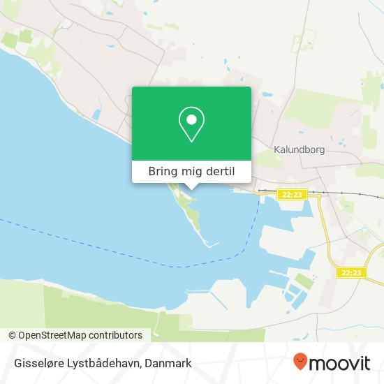 Gisseløre Lystbådehavn kort