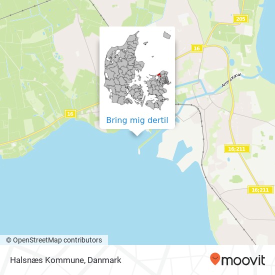 Halsnæs Kommune kort