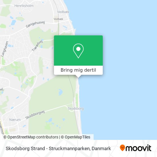 Skodsborg Strand - Struckmannparken kort