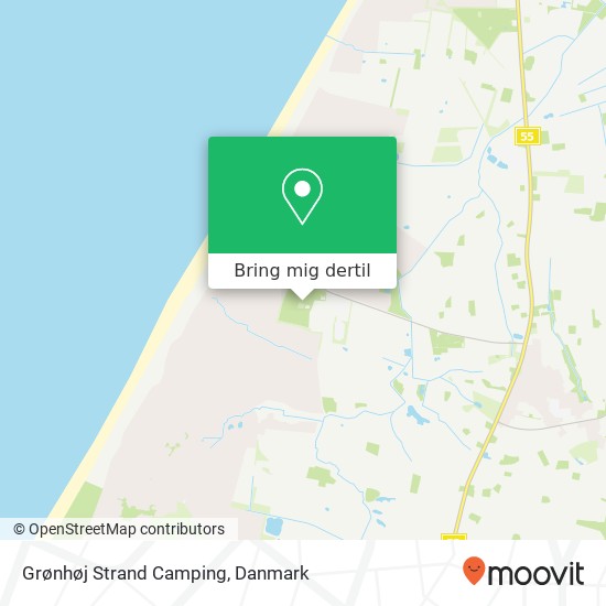 Grønhøj Strand Camping kort