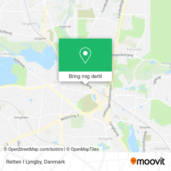 Retten I Lyngby kort