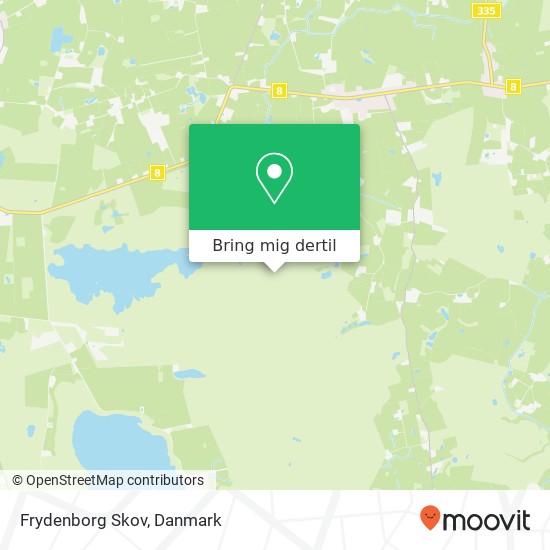 Frydenborg Skov kort