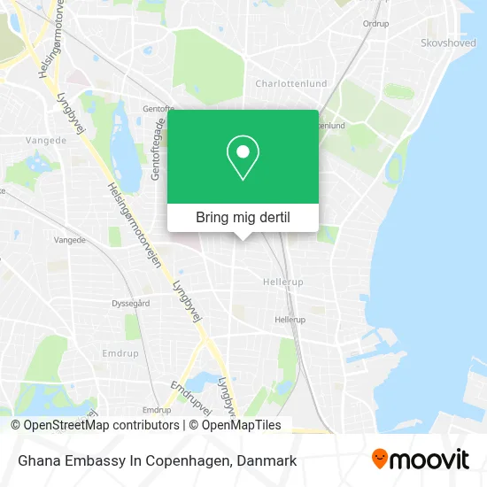 Ghana Embassy In Copenhagen kort