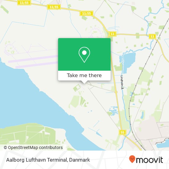 Aalborg Lufthavn Terminal kort