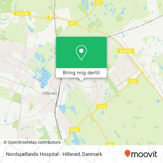 Nordsjællands Hospital - Hillerød kort