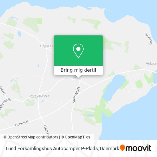 Lund Forsamlingshus Autocamper P-Plads kort