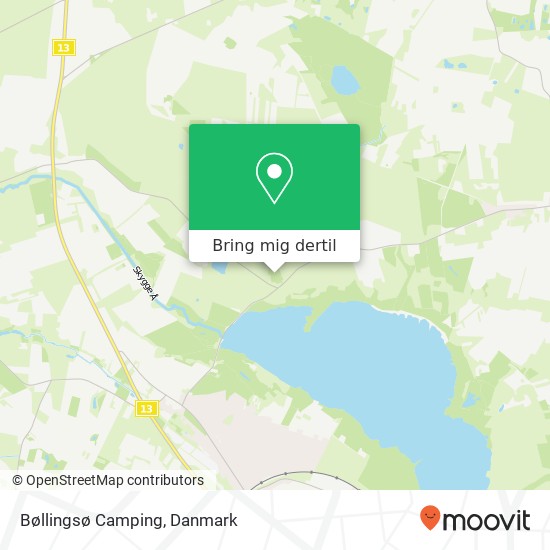 Bøllingsø Camping kort