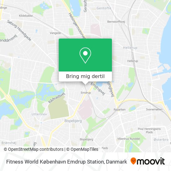 Fitness World København Emdrup Station kort