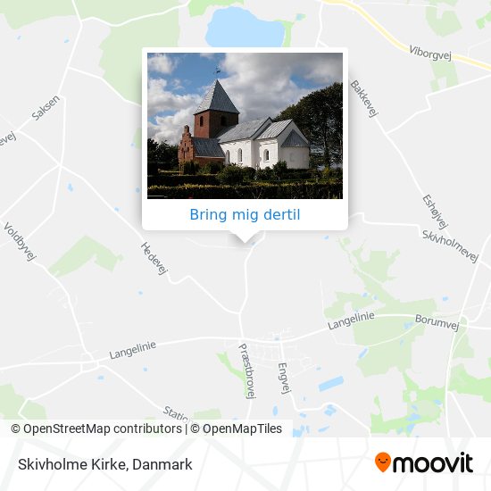 Skivholme Kirke kort