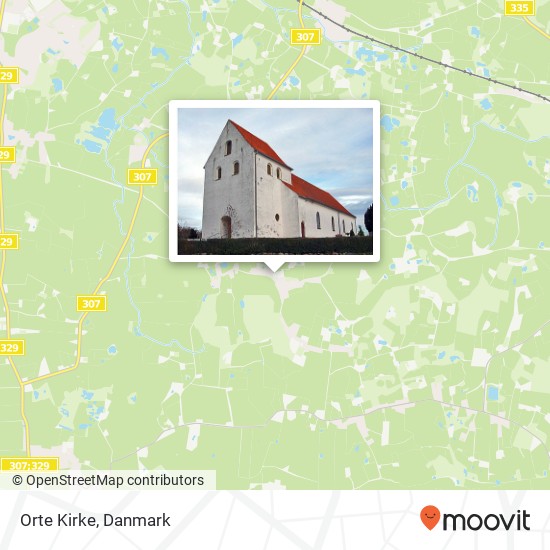 Orte Kirke kort