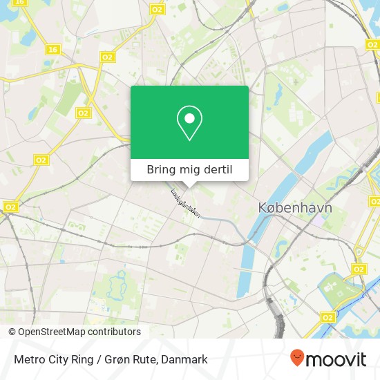 Metro City Ring / Grøn Rute kort