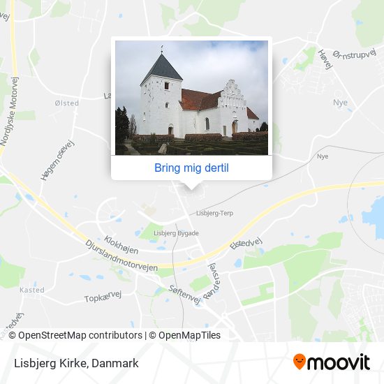 Lisbjerg Kirke kort