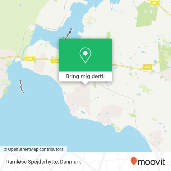 Ramløse Spejderhytte kort