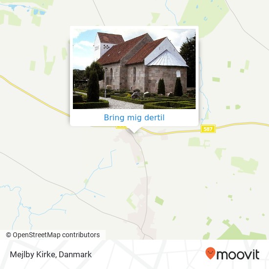 Mejlby Kirke kort