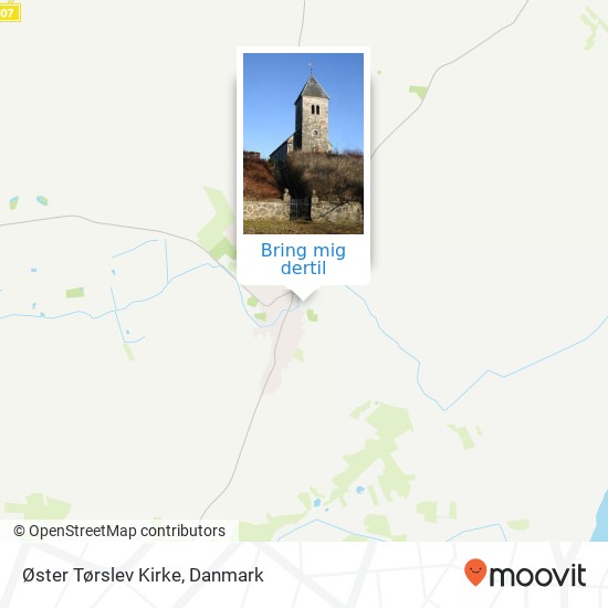 Øster Tørslev Kirke kort