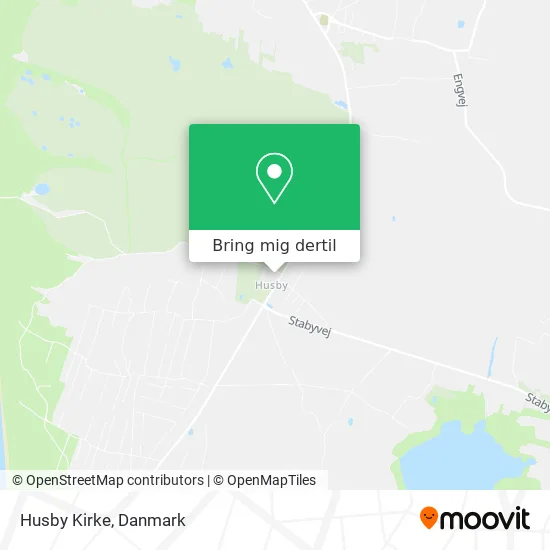 Husby Kirke kort