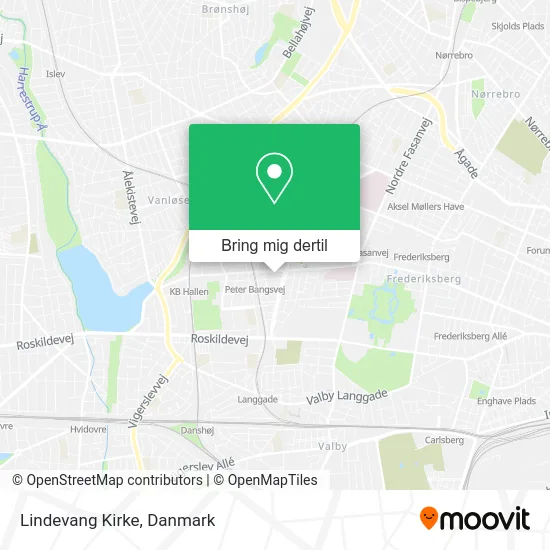 Lindevang Kirke kort