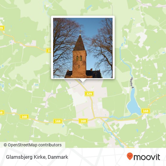 Glamsbjerg Kirke kort
