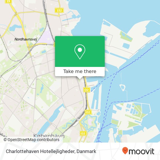 Charlottehaven Hotellejligheder kort