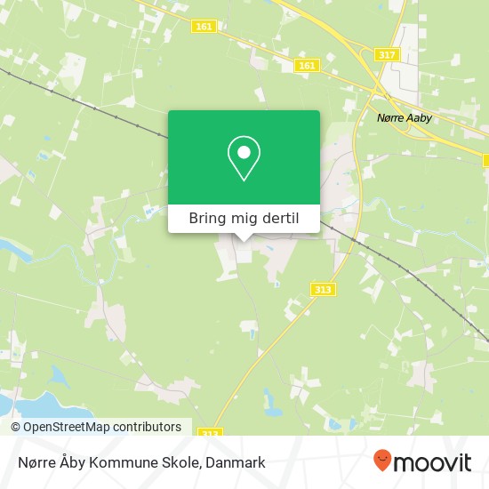 Nørre Åby Kommune Skole kort